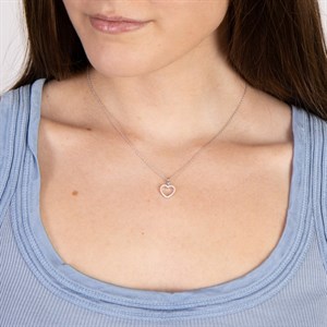 Joanli Nor - Silber Halskette mit 11 mm Herz - 245 072